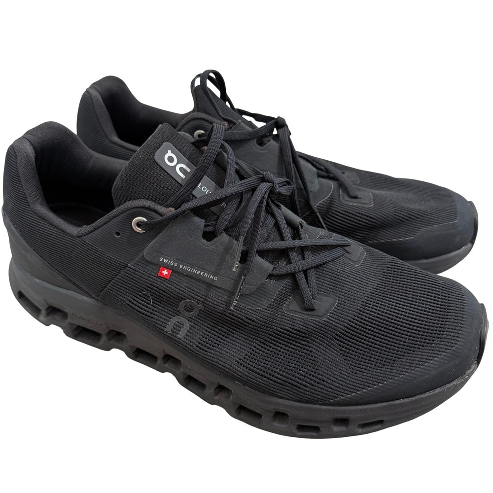 On Running Cloudstratus Mens 14 Black Road Running Shoes 39.99214 Sneaker EUC